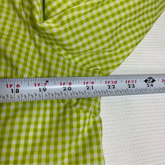 Michael Kors Lime Checkered Button Down Shirt - Picture 9 of 11